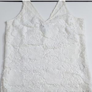 White floral lace top